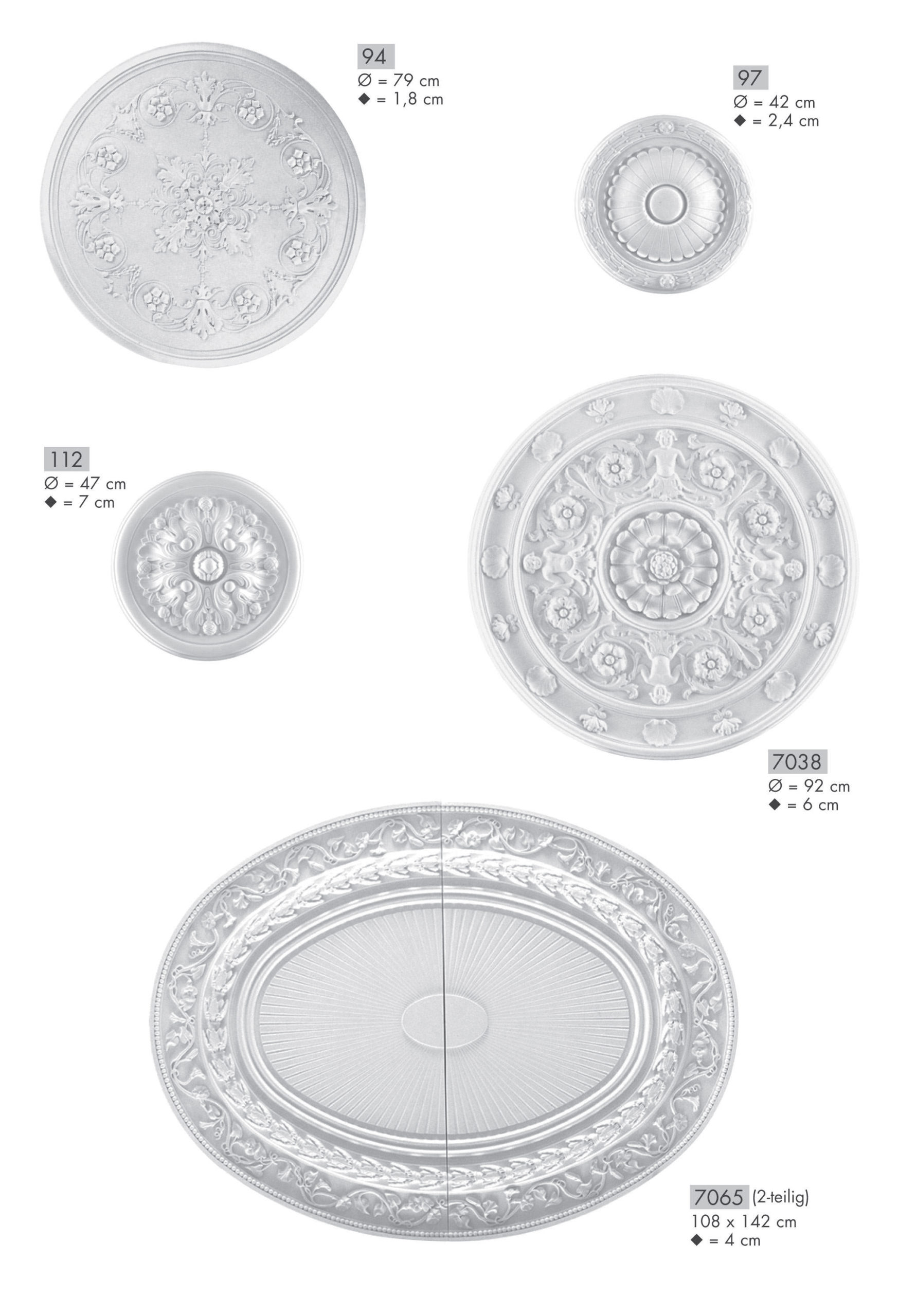 Rosetten Deckenstuck StuckDekor Chaudot KunstStuck Atelier